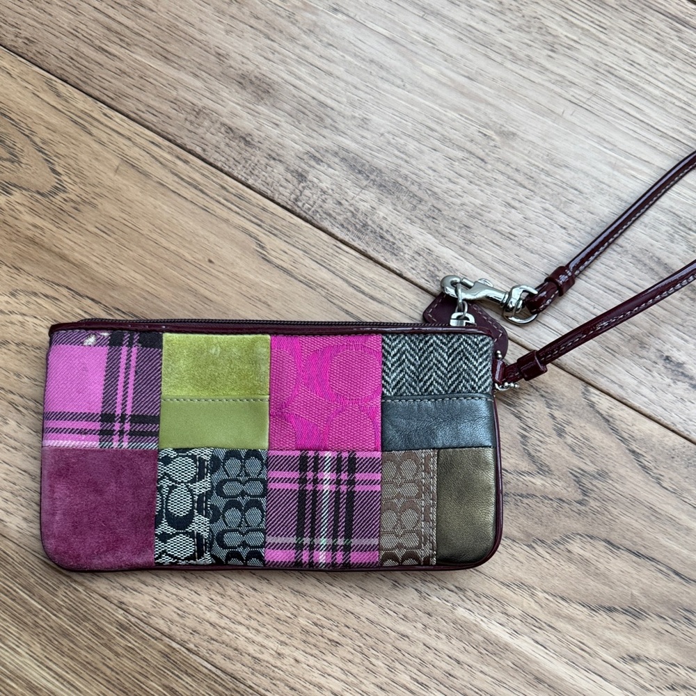 Coach Multicolor Patchwork Wristlet